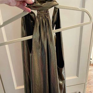 Ramy Brook shimmery gold tank tie top